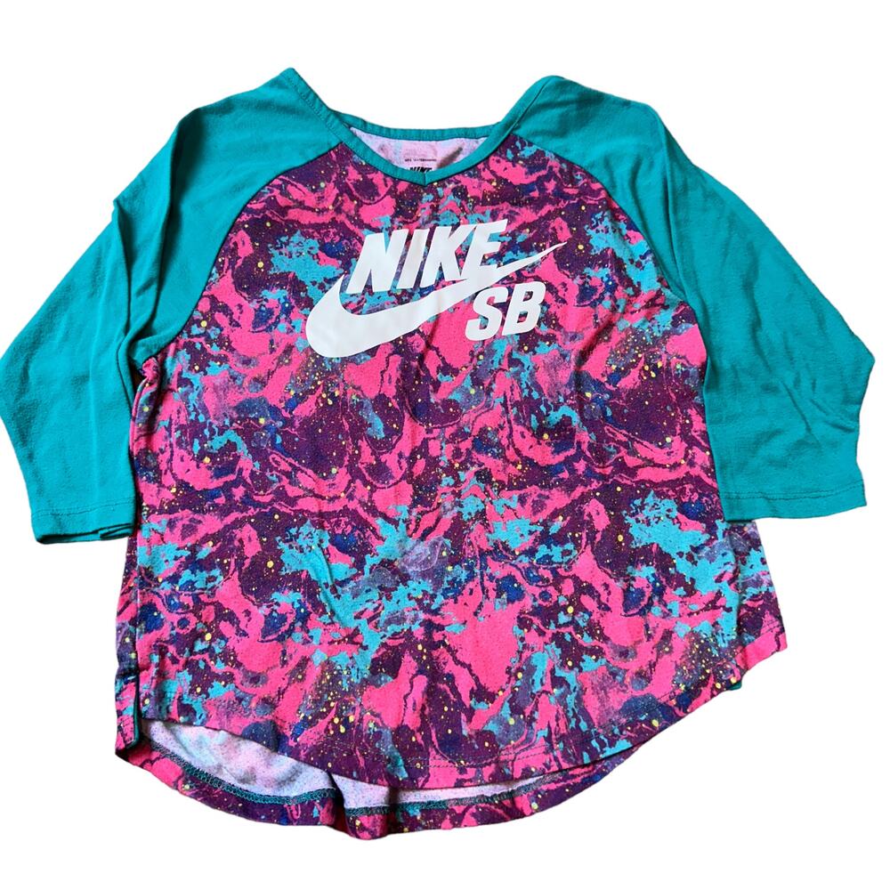 Nike SB Raglan Tie-Dye Long Sleeve Top - Girls Medium